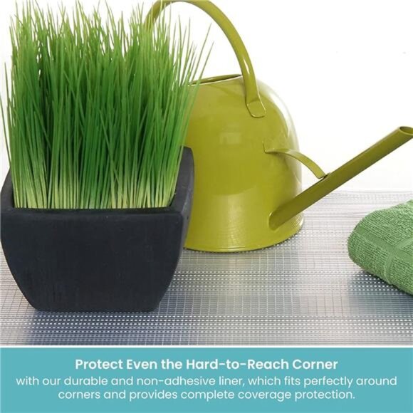 Adhesive Zip-N-Fit Solid Grip Drawer and Shelf Non-Slip Liner, 18" x 4', Ribbed - Picture 5 of 7